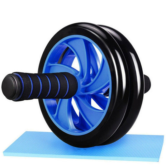 Ab Roller Dual-Wheel Core Trainer Non-Slip Abdominal Fitness Exercise Tool Gym