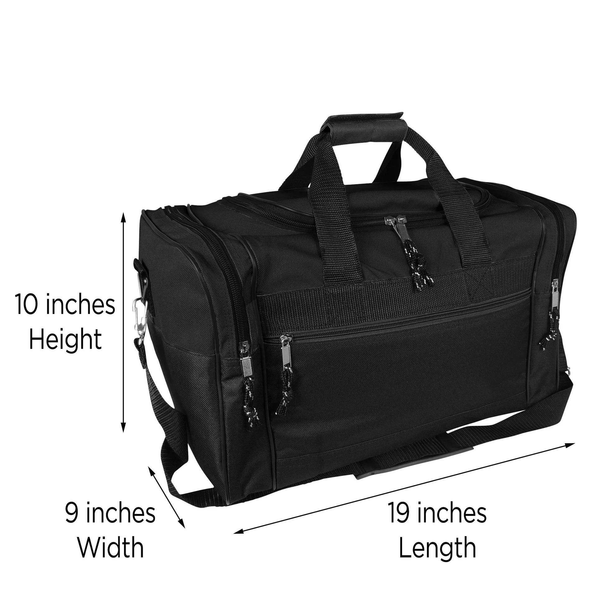 17" Blank Duffel Bag Duffle Travel Size Sports Durable Gym Bag in Black