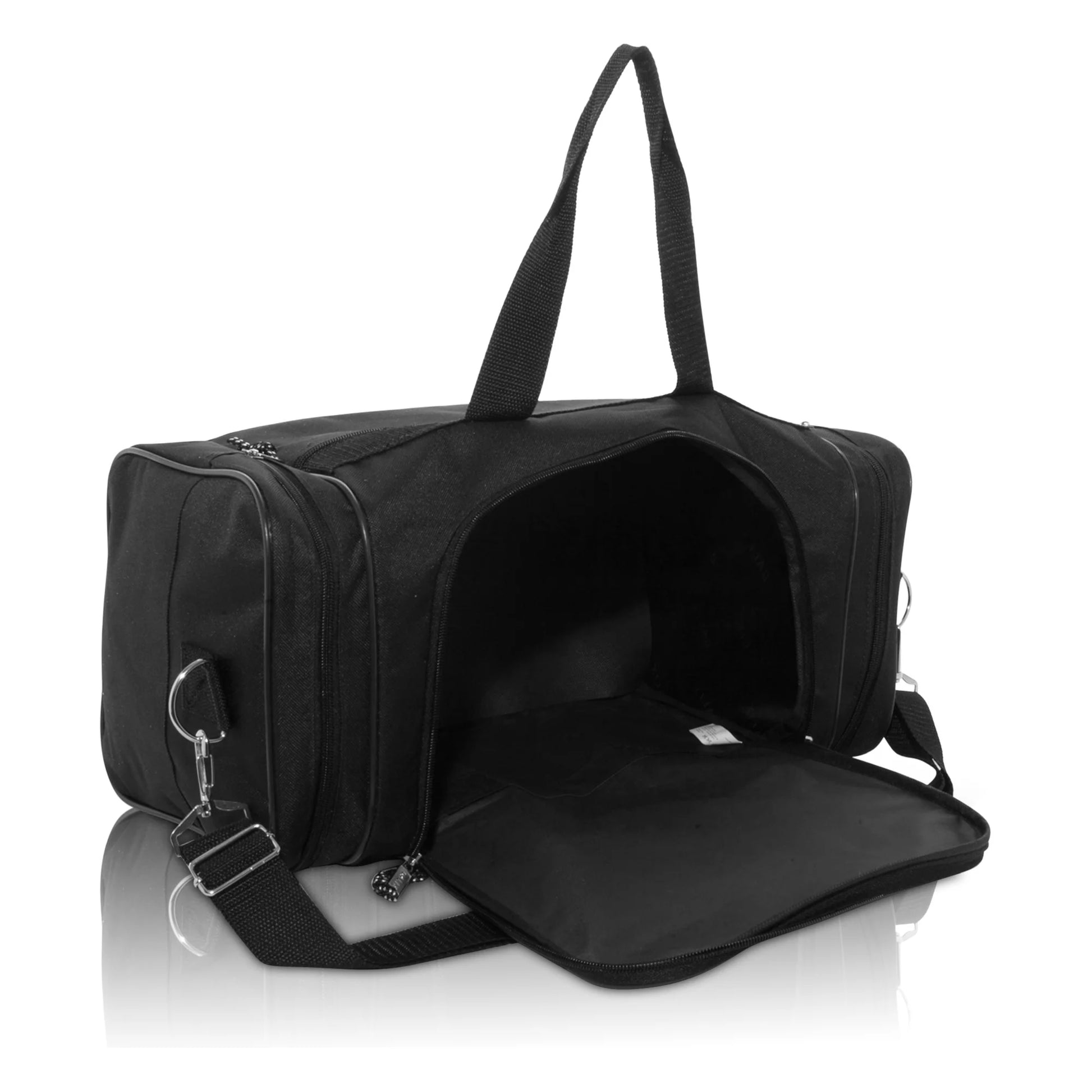 17" Blank Duffel Bag Duffle Travel Size Sports Durable Gym Bag in Black